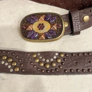Vintage Leatherock Studded Belt